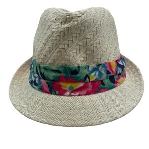 Panama Jack Straw Woven Resort Vacation Beach Pool Island Vibes Fedora Sun Hat